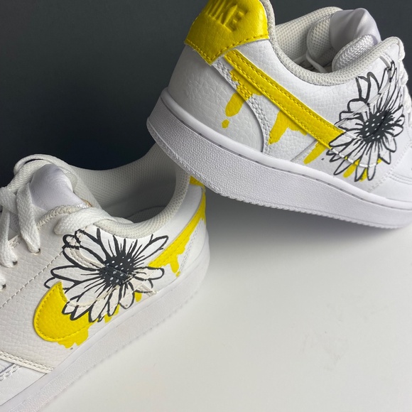 Sunflower Honeydrip Hand Painted Custom Nike’s - Picture 5 of 5